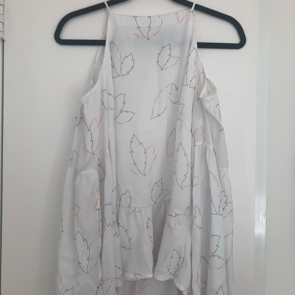 Bell sleeve cold shoulder top